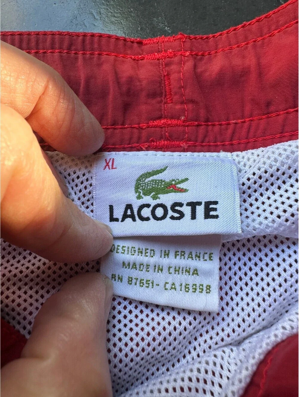 Lacoste Red Logo Swim Trunks XL